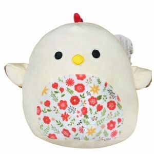 NWT *Squishmallow "Charity" The 8" Plush Chicken w/ Floral Belly (Easter Themed)